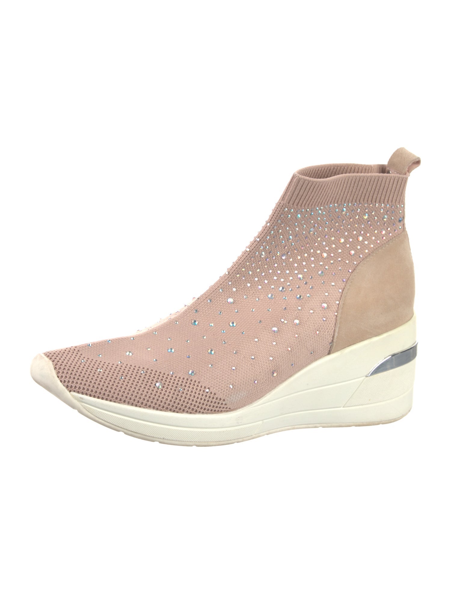 Dune London Colorblock Pattern Studded Accents Wedge Sneakers