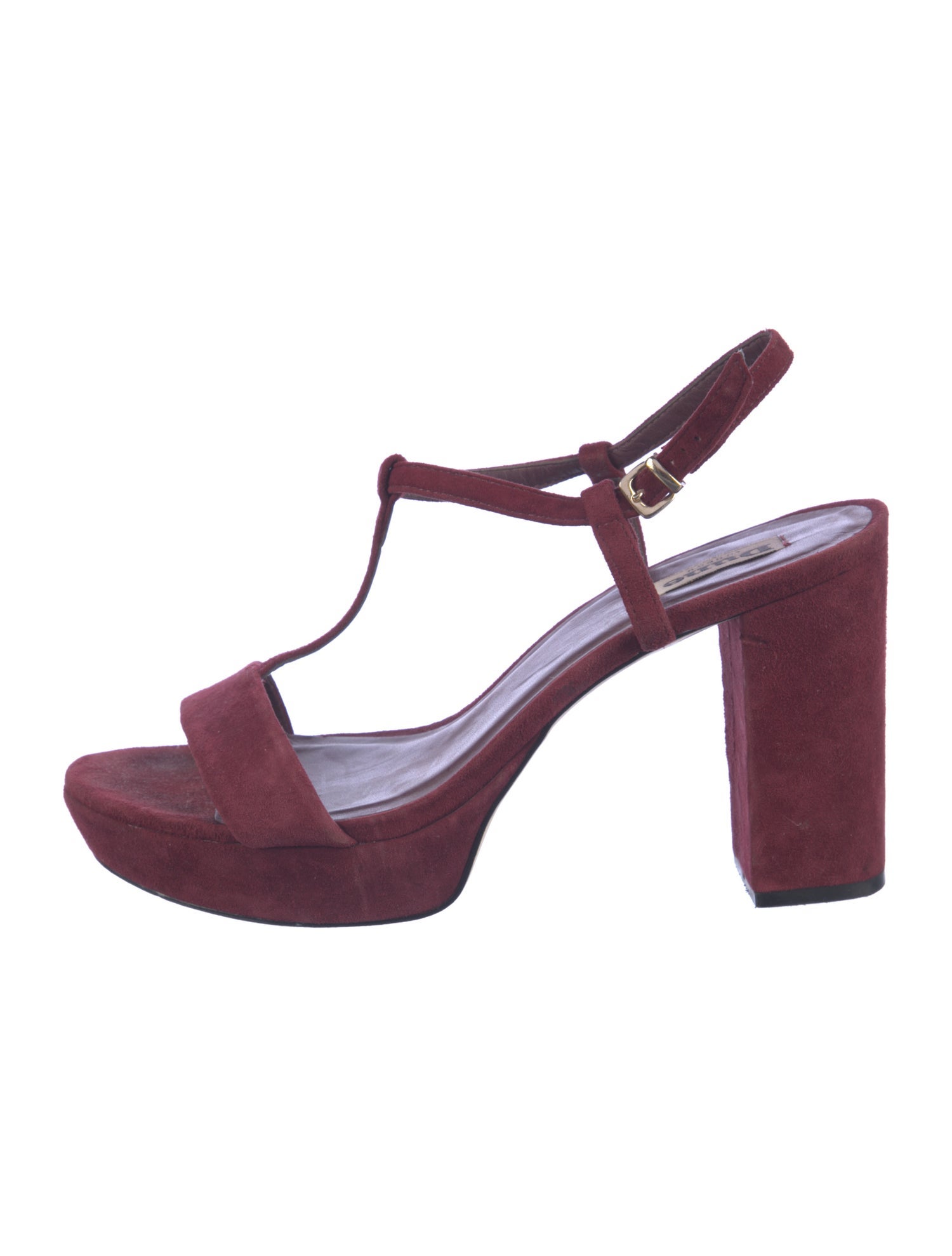 Dune London Suede T-Strap Sandals