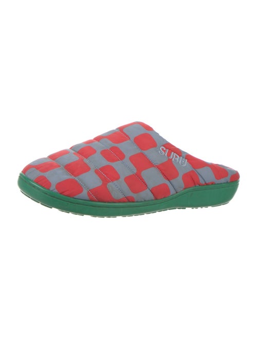 Dusen Dusen Nylon Plaid Print Mules