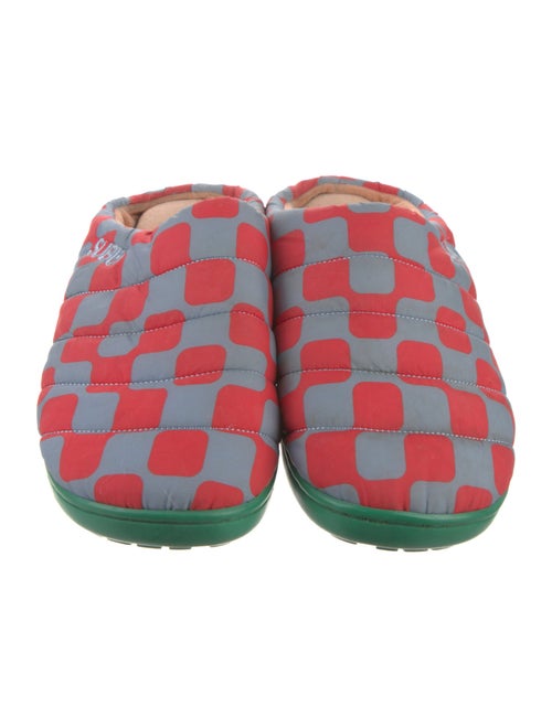 Dusen Dusen Nylon Plaid Print Mules