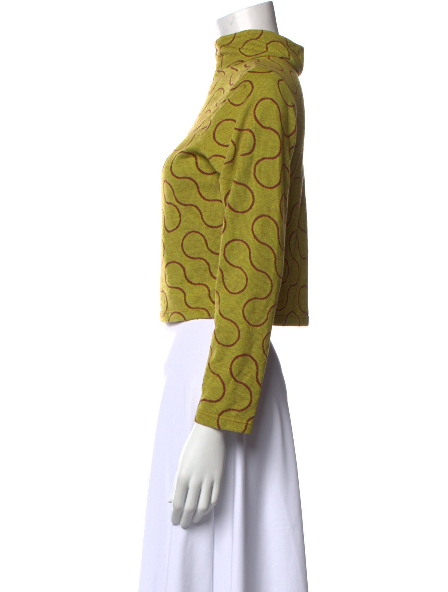 Dusen Dusen Printed Mock Neck Sweater