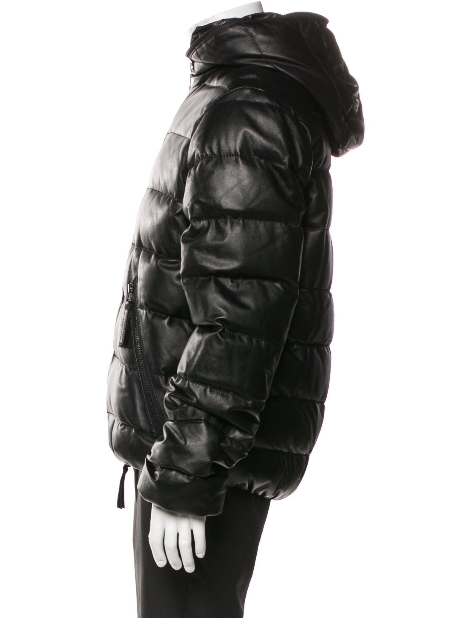 Duvetica Leather Puffer Coat