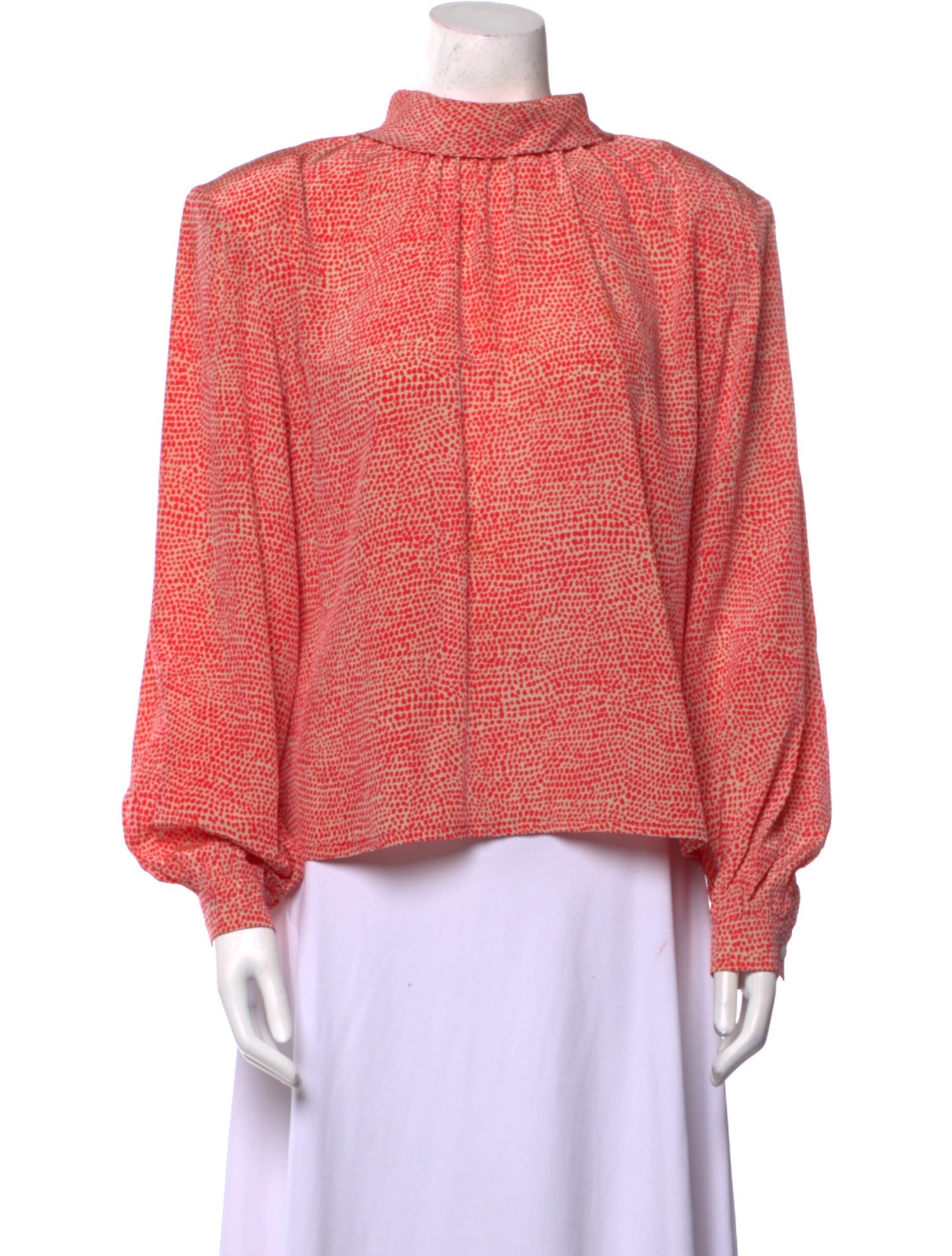 David Hayes Silk Mock Neck Sweatshirt