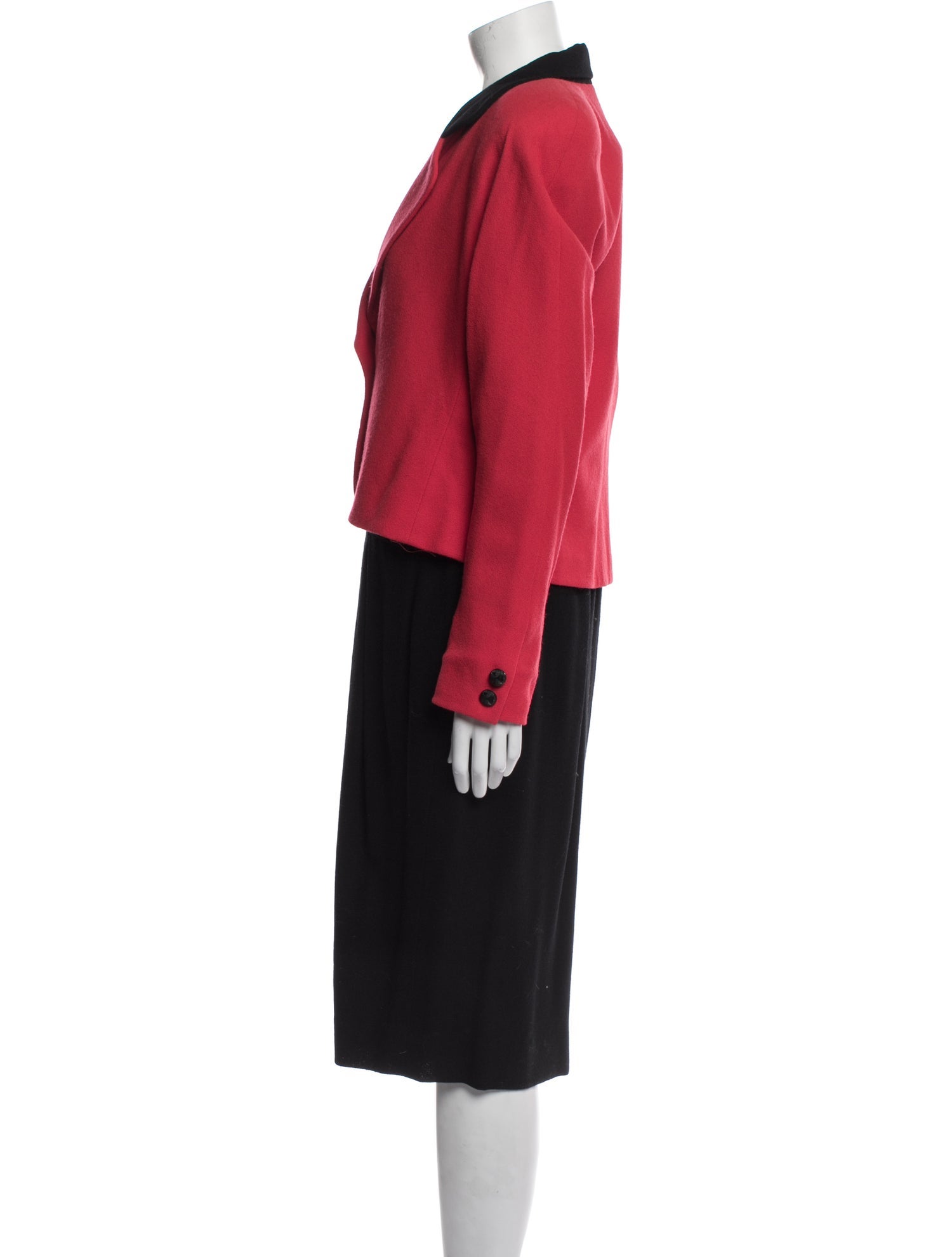 David Hayes Colorblock Pattern Pleated Accents Dress Set