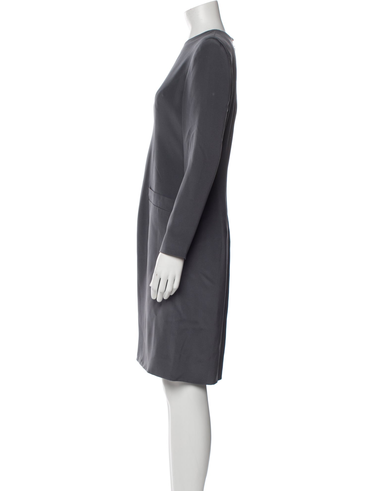David Hayes Wool Knee-Length Dress