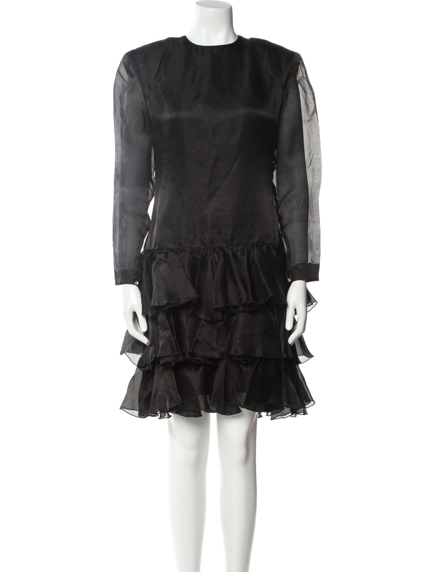 David Hayes Silk Knee-Length Dress