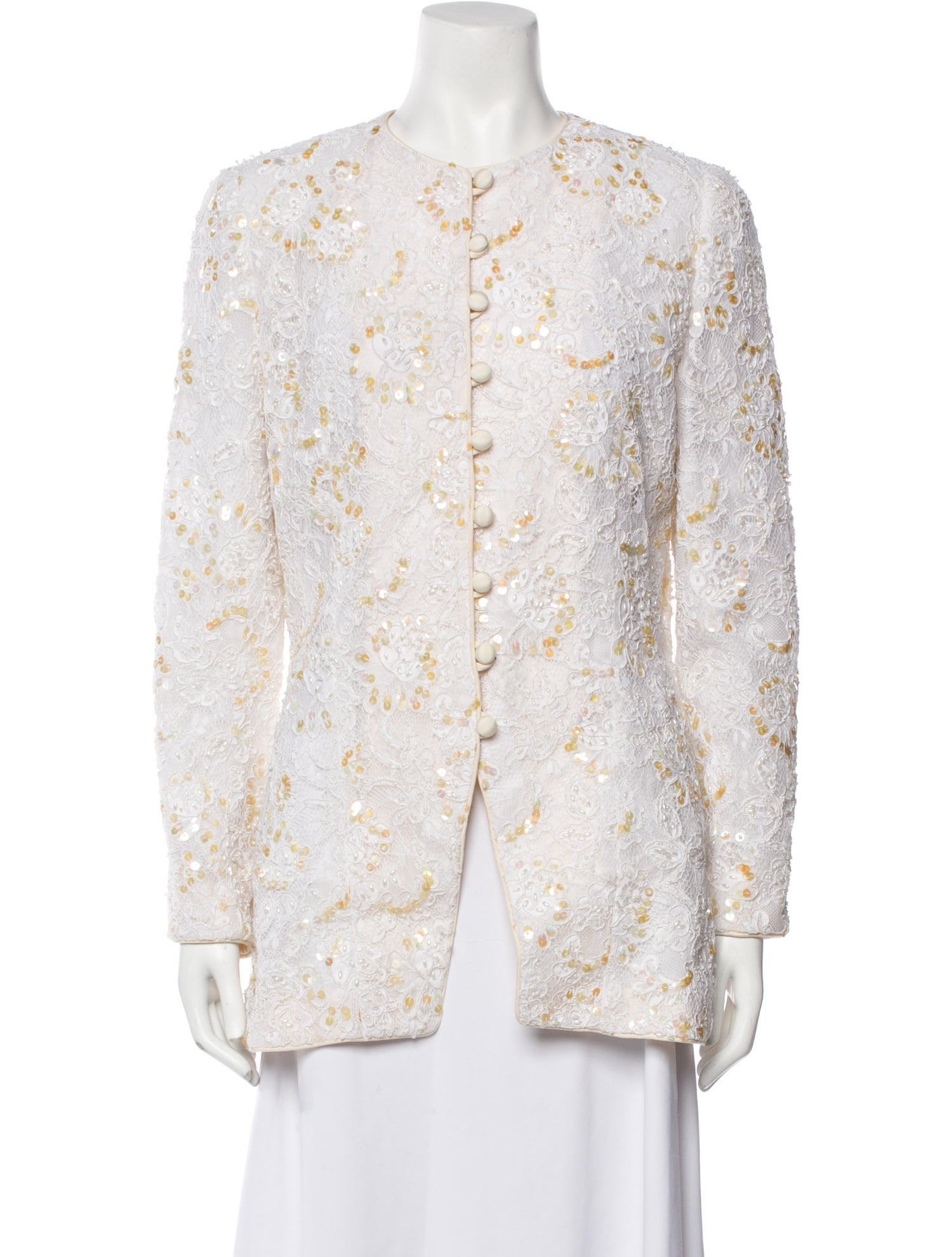 David Hayes Lace Evening Jacket
