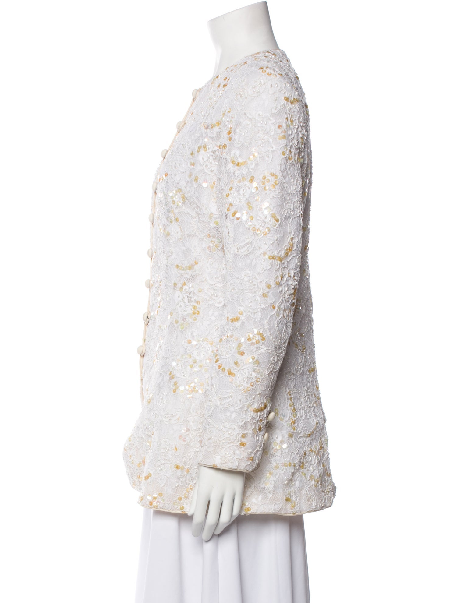 David Hayes Lace Evening Jacket