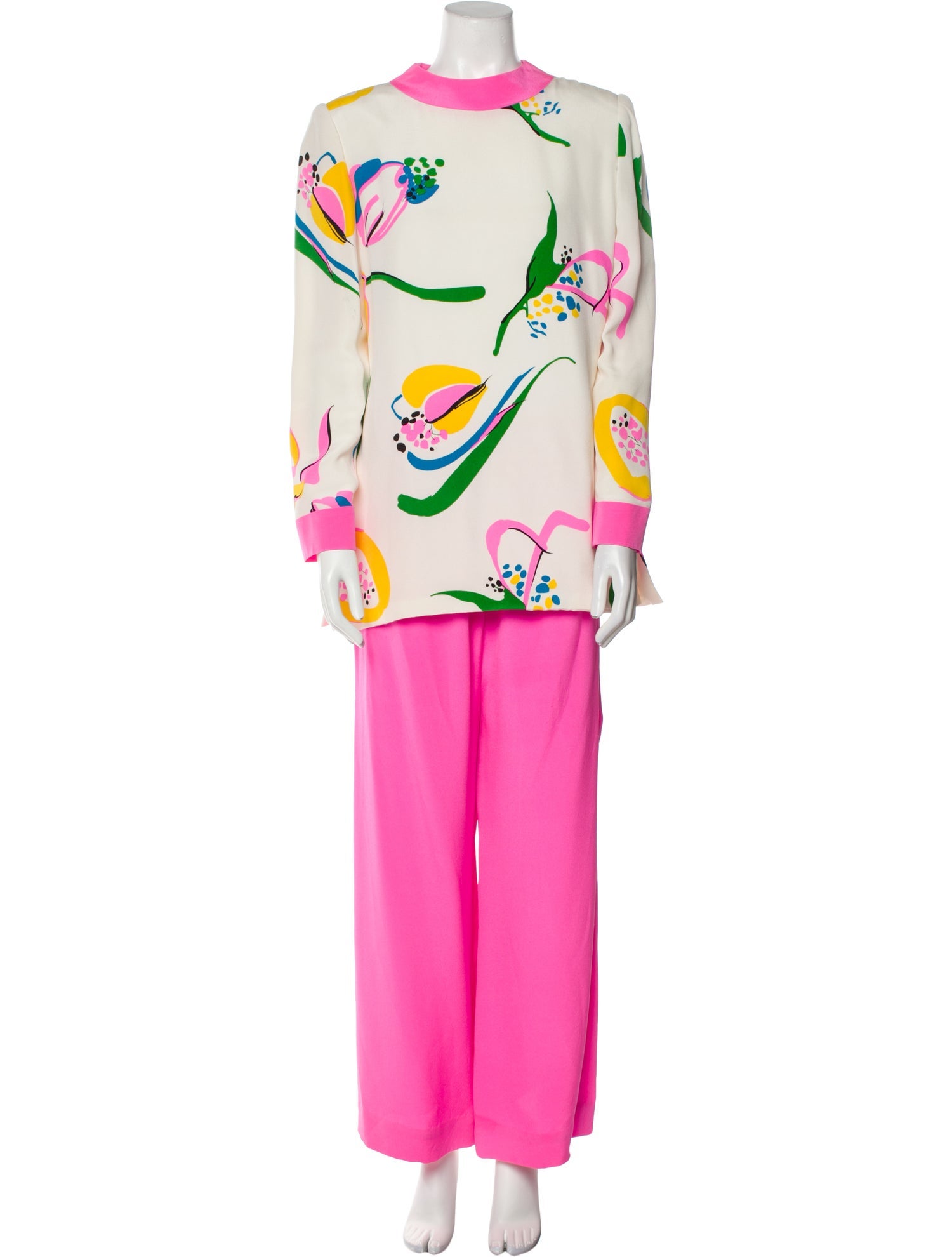 David Hayes Silk Printed Pant Set