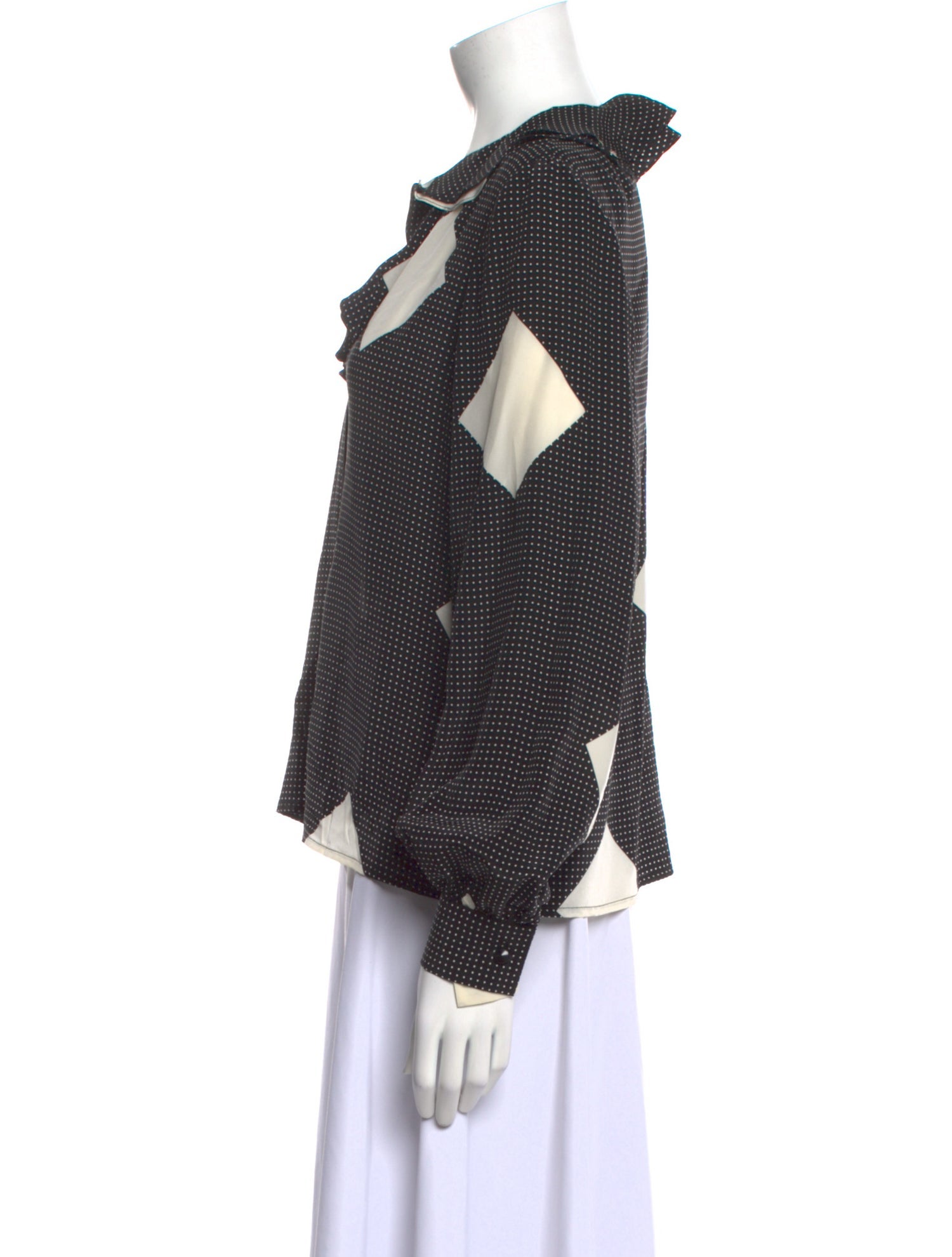 David Hayes Silk Printed Blouse