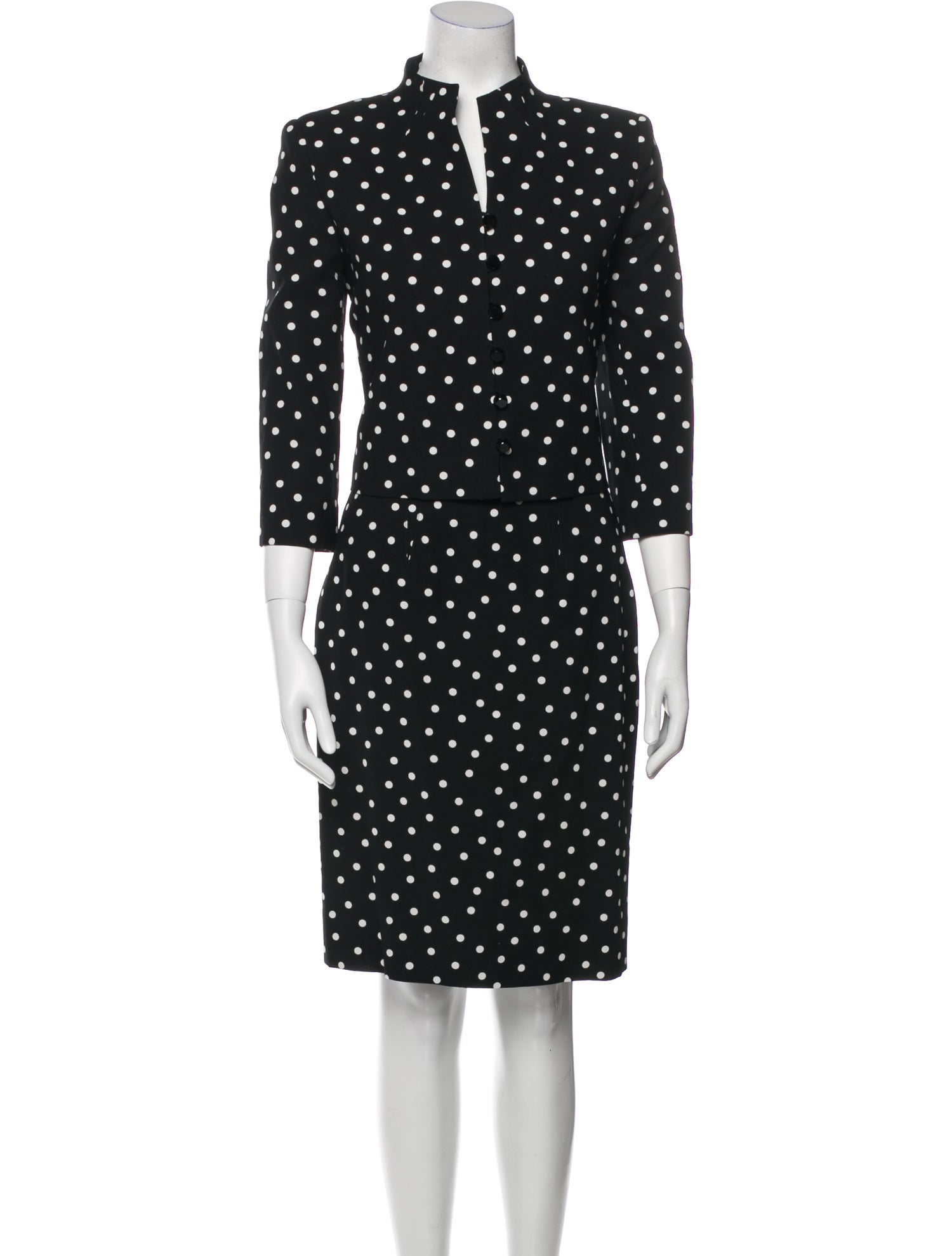David Hayes Polka Dot Print Skirt Set