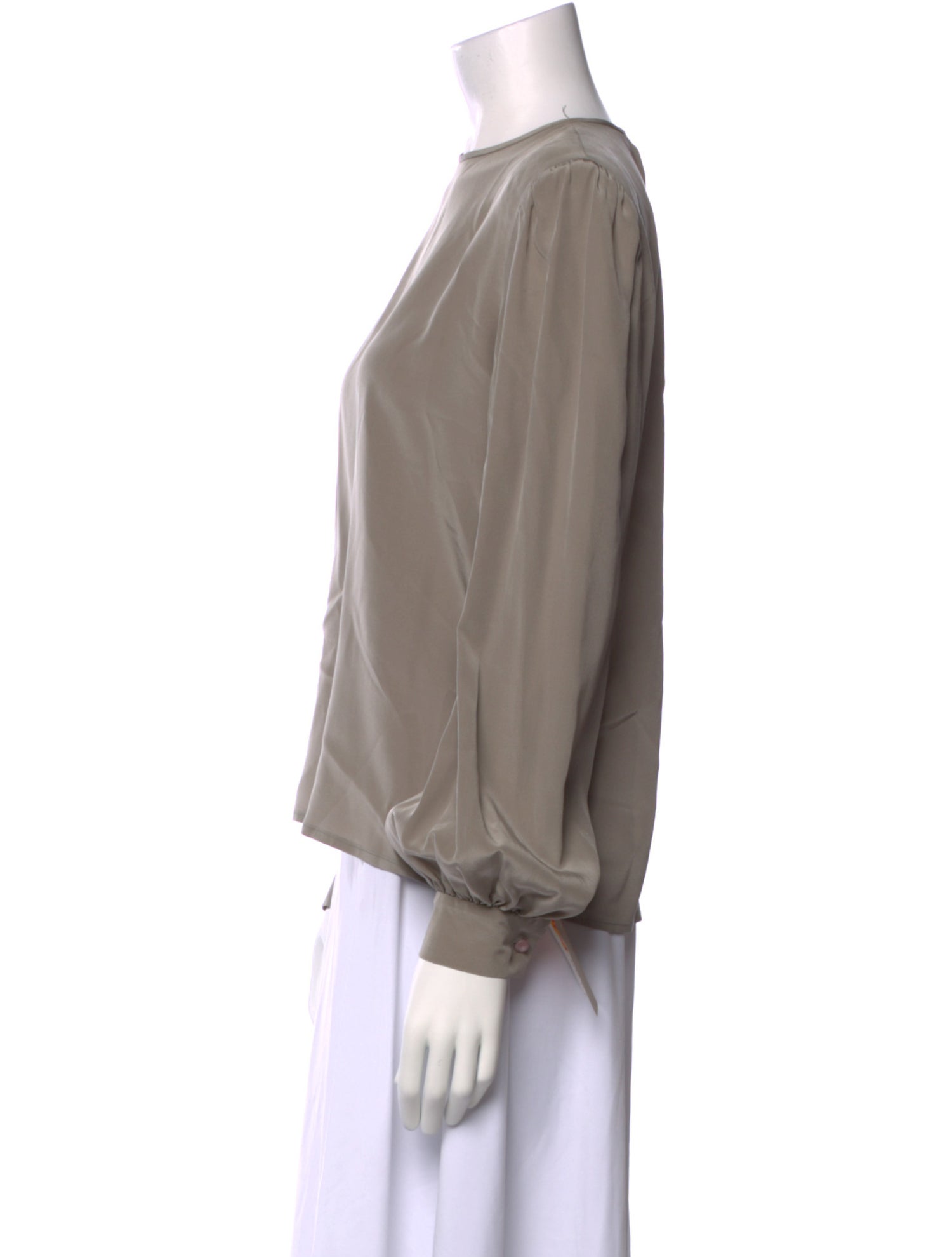 David Hayes Silk Crew Neck Blouse