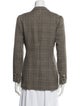 David Hayes Wool Plaid Print Blazer