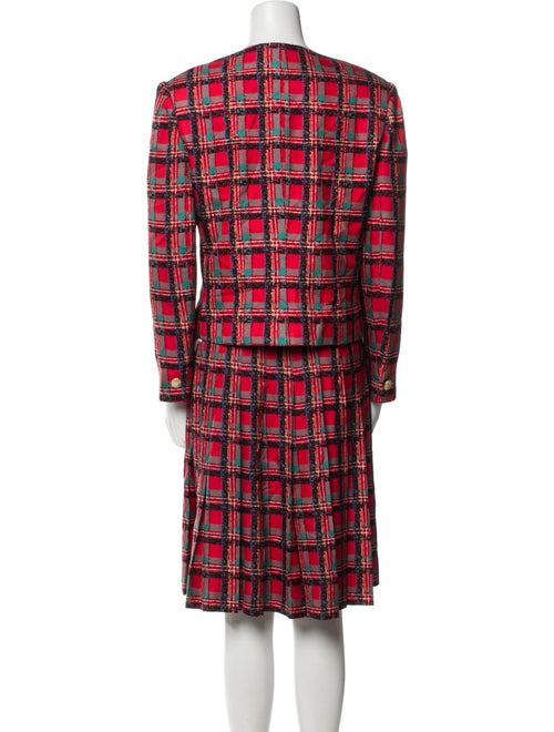 David Hayes Silk Tweed Pattern Skirt Suit