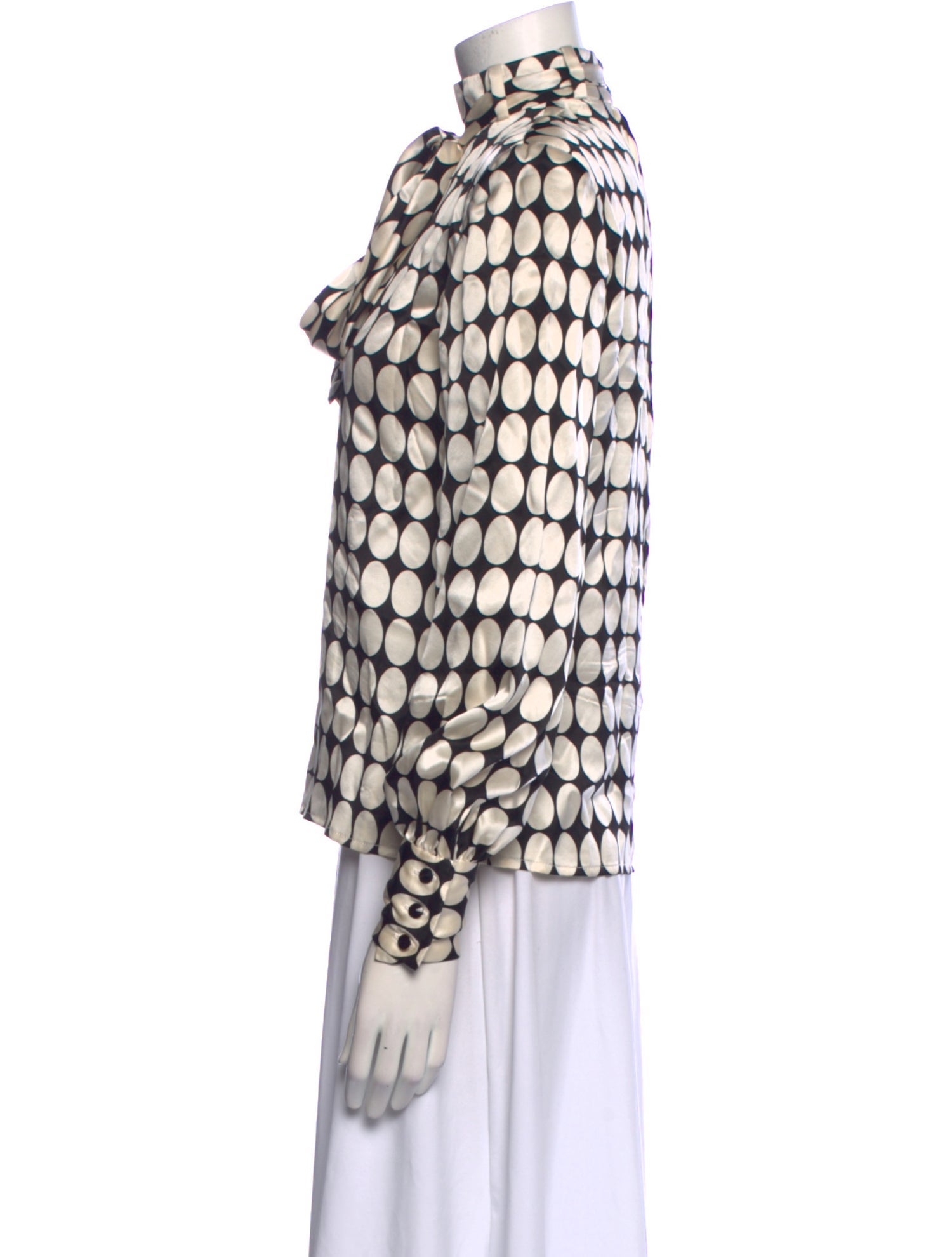 David Hayes Silk Printed Blouse