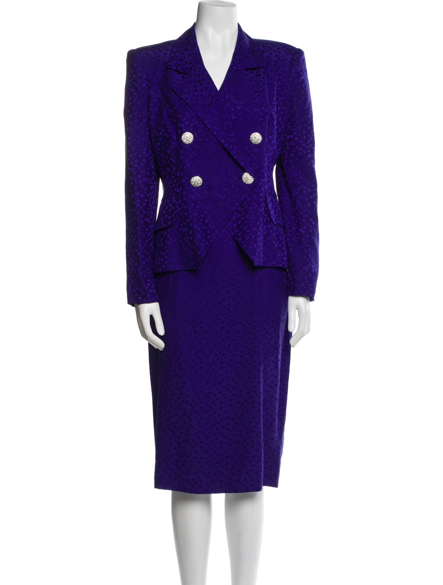 David Hayes Vintage Silk Skirt Suit