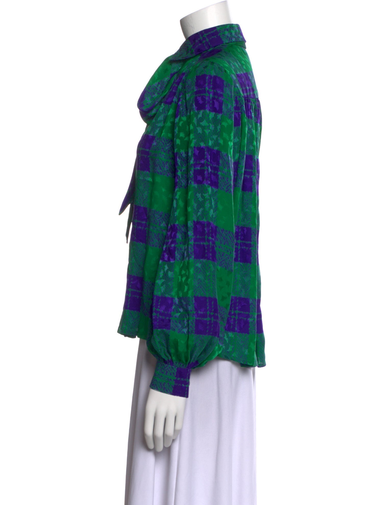 David Hayes Silk Printed Blouse