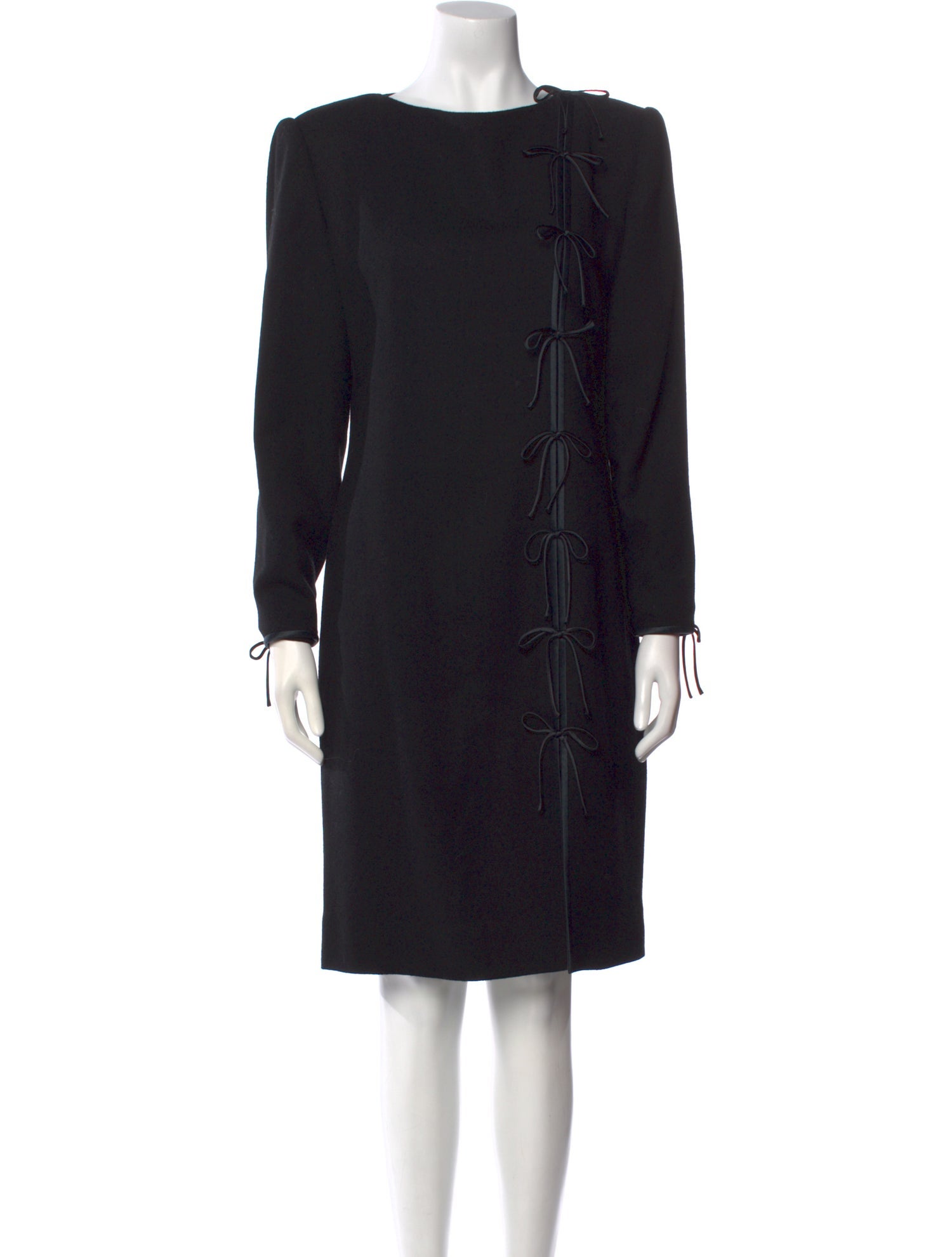 David Hayes Wool Knee-Length Dress