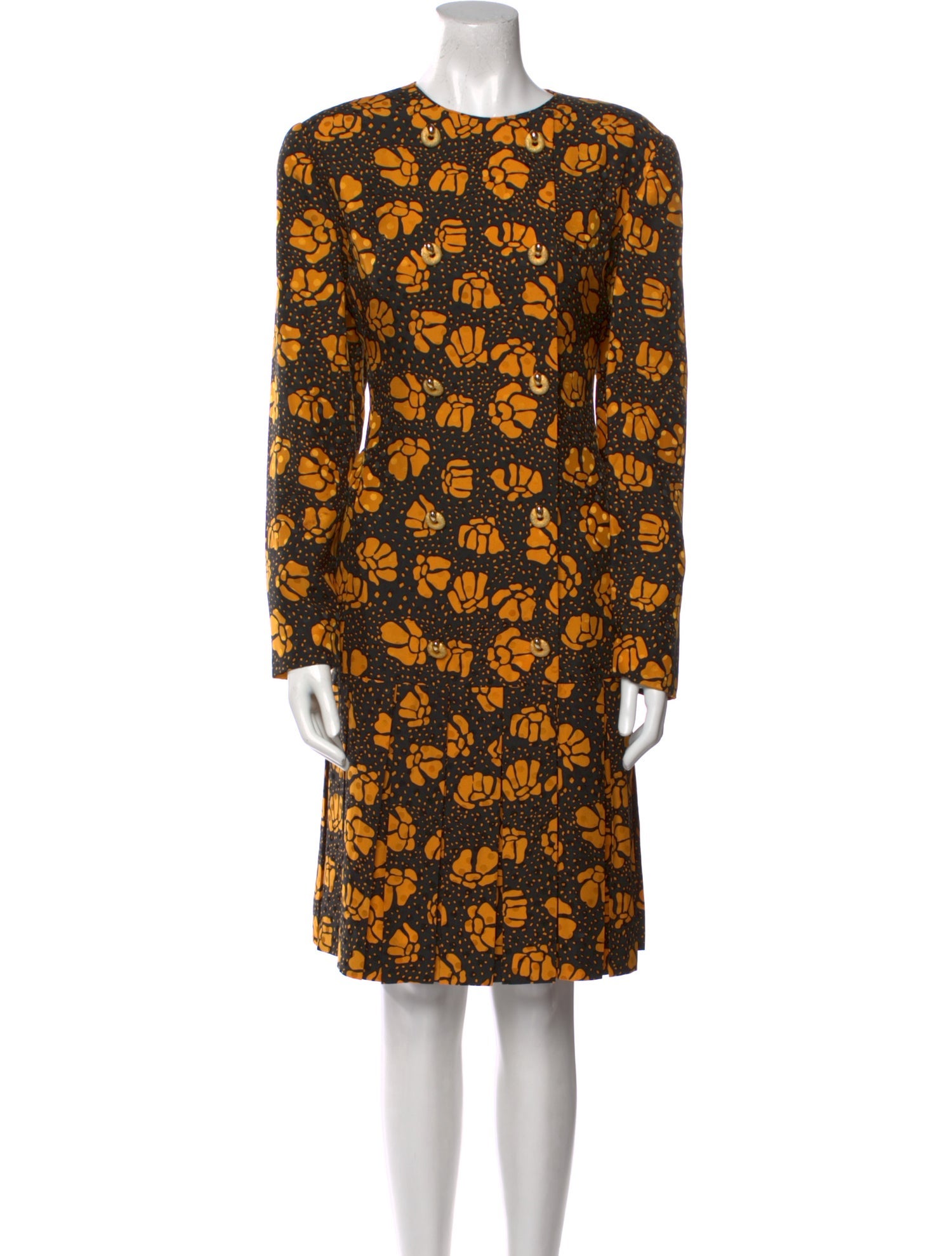 David Hayes Silk Knee-Length Dress