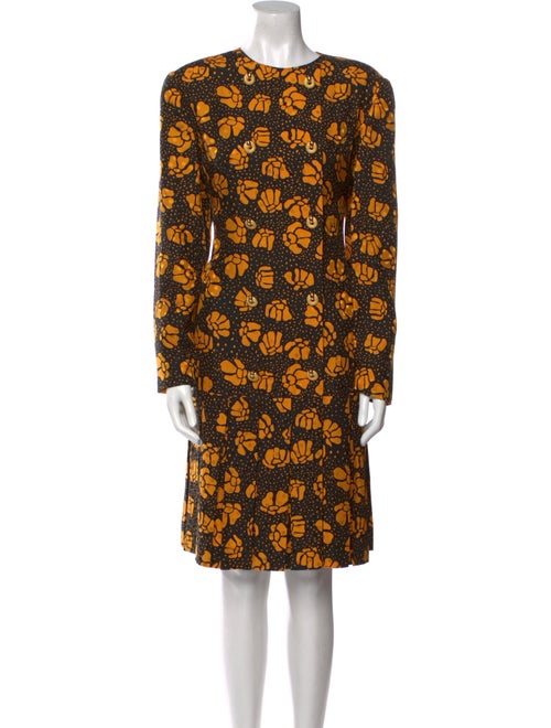 David Hayes Silk Knee-Length Dress