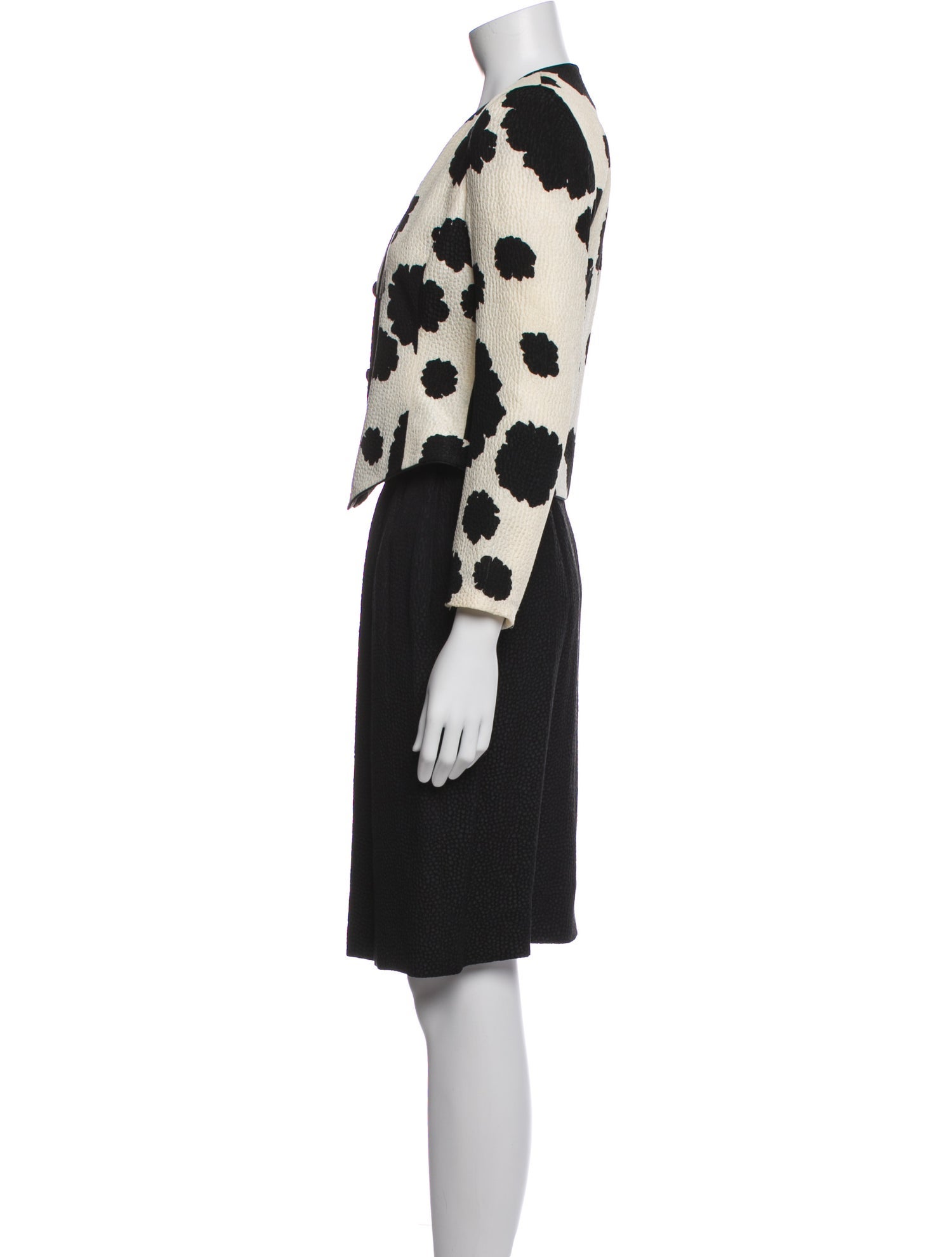 David Hayes Silk Floral Print Skirt Set