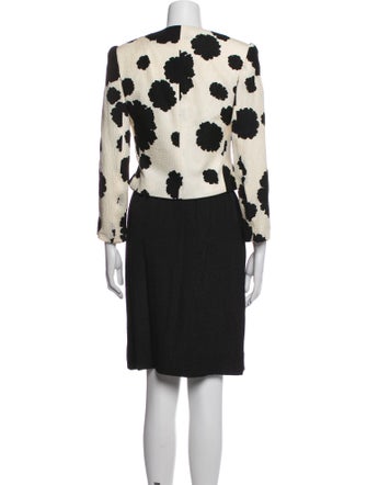 David Hayes Silk Floral Print Skirt Set