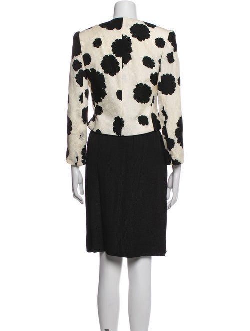 David Hayes Silk Floral Print Skirt Set