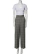 David Hayes Wool Plaid Print Skirt Suit