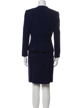 David Hayes Wool Printed Skirt Set