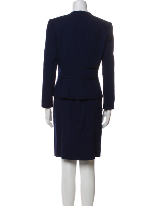 David Hayes Wool Printed Skirt Set