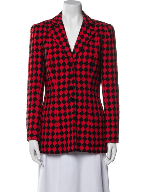 David Hayes Plaid Print Blazer