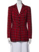 David Hayes Plaid Print Blazer