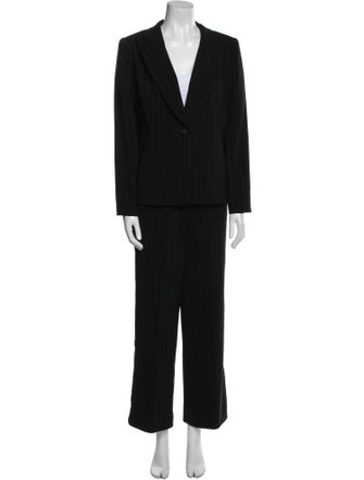 David Hayes Striped Pleated Accents Pant Set