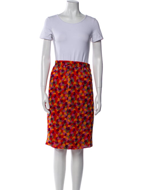 David Hayes Silk Polka Dot Print Skirt Set
