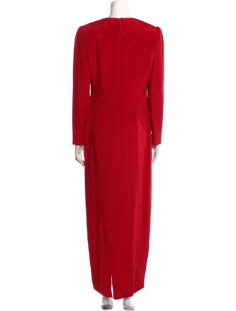 David Hayes Silk Long Dress