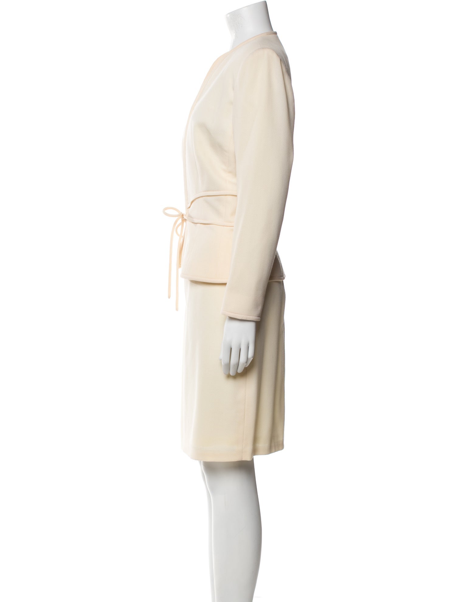 David Hayes Wool Skirt Suit