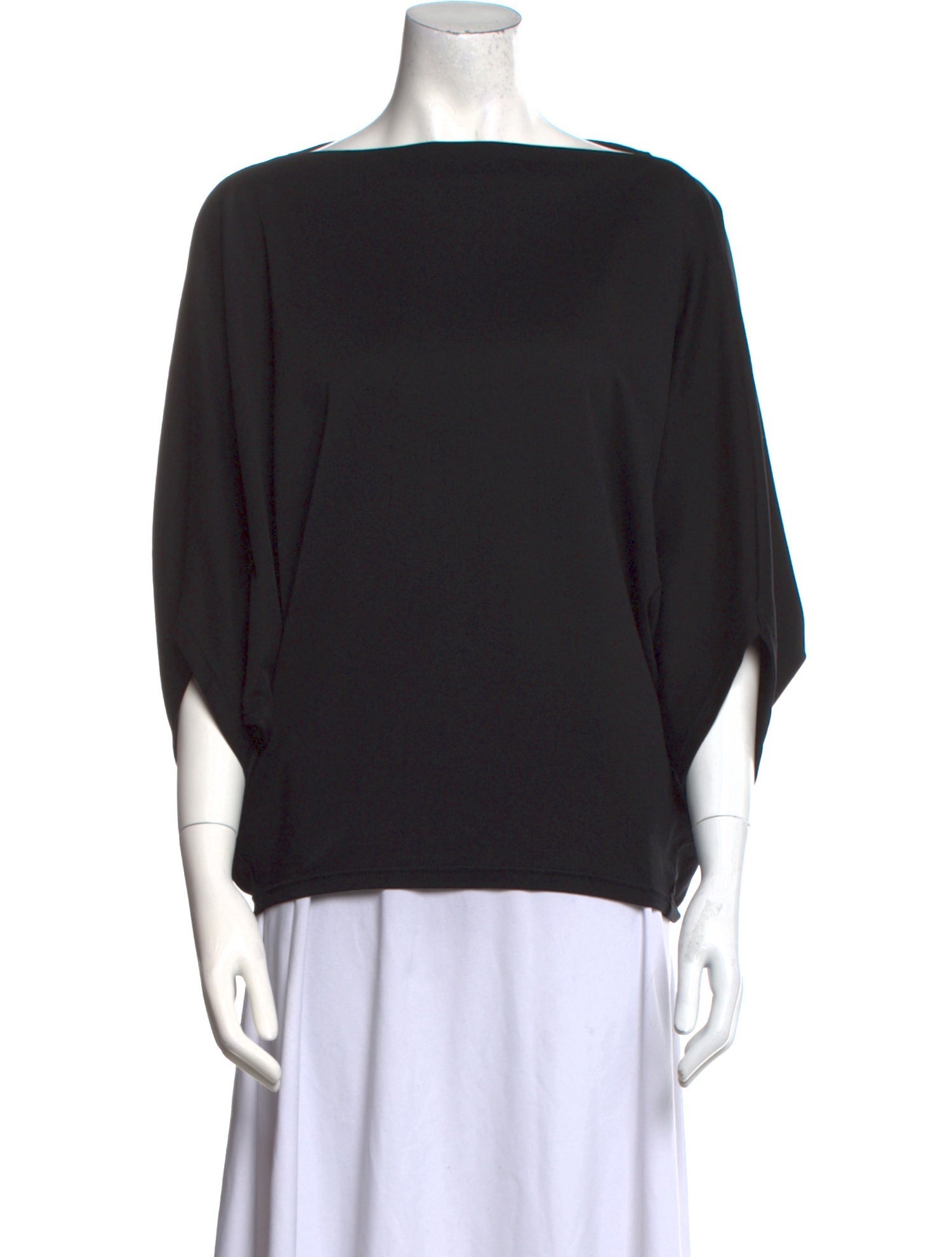 Divka Bateau Neckline Three-Quarter Sleeve Top