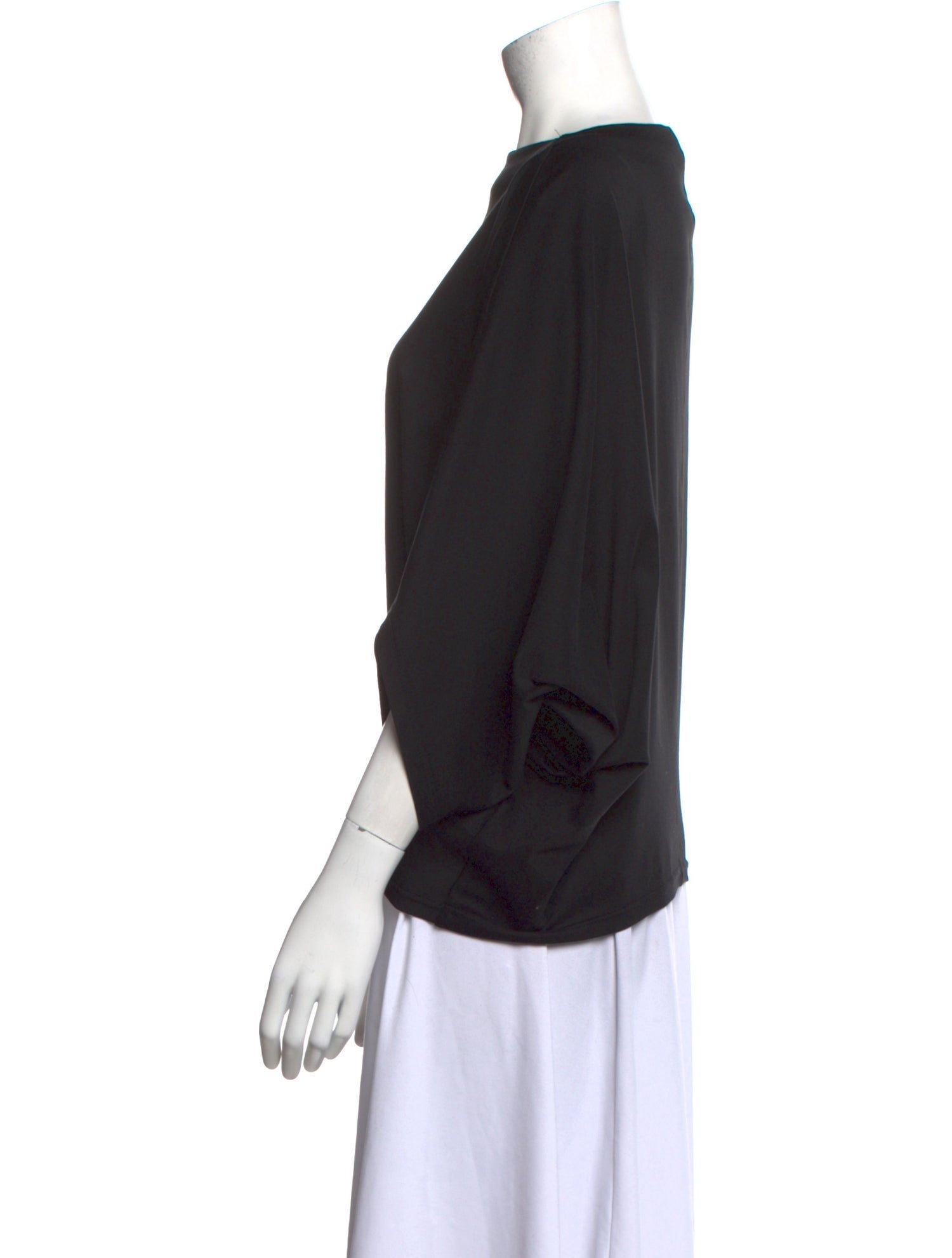 Divka Bateau Neckline Three-Quarter Sleeve Top