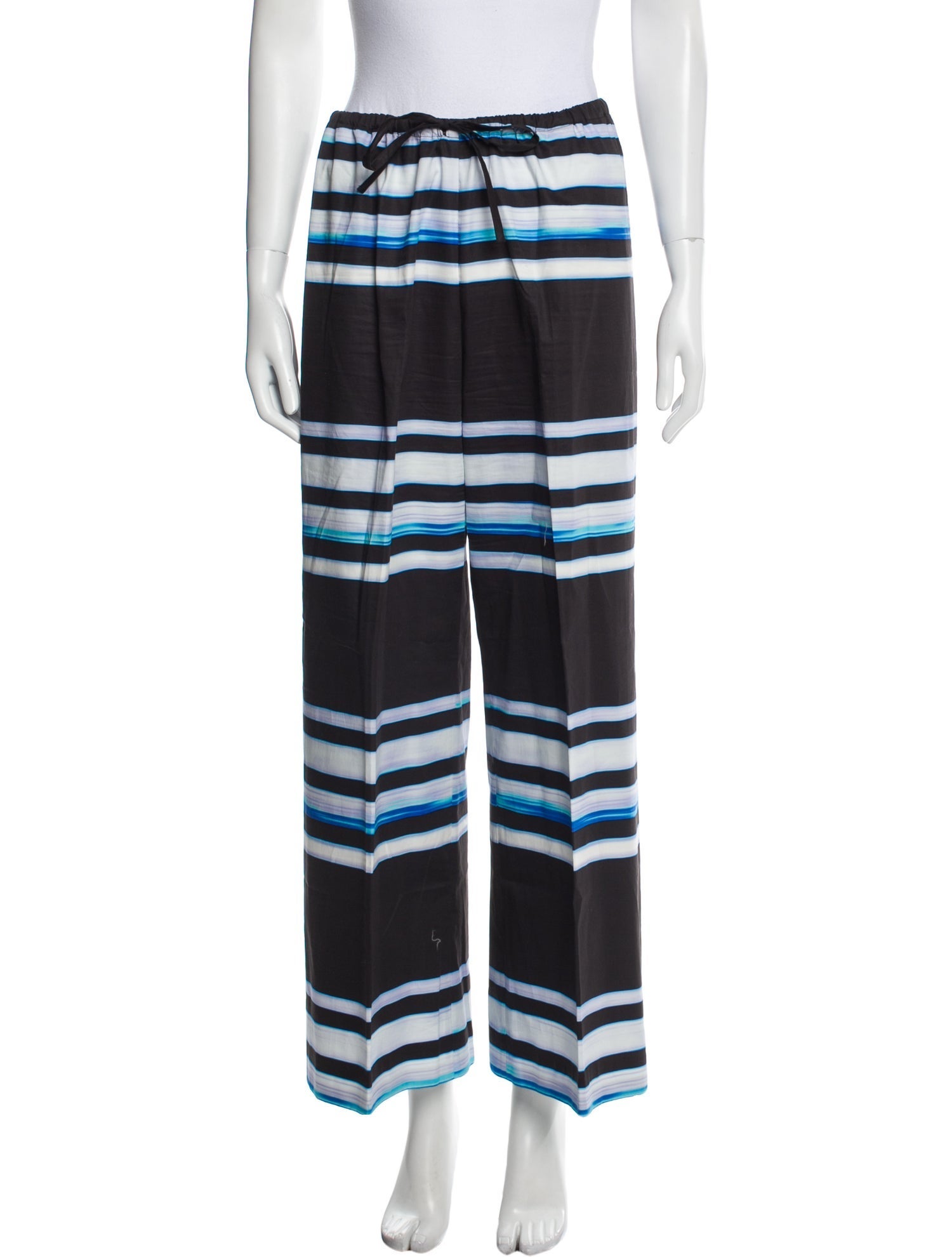 Dries Van Noten x Len Lye Striped Wide Leg Pants