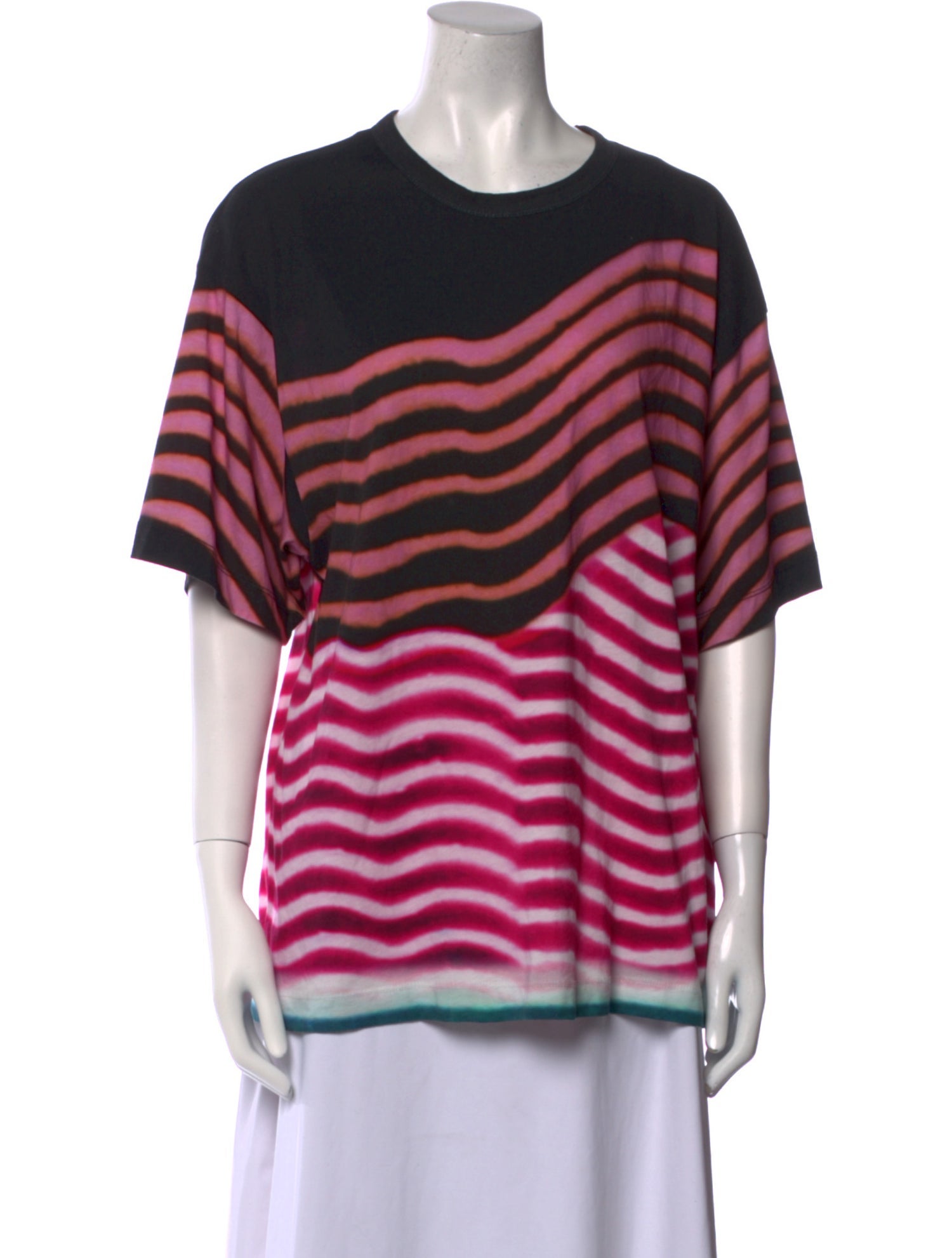 Dries Van Noten x Len Lye Striped Crew Neck T-Shirt