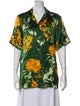 Dries Van Noten x Len Lye Floral Print V-Neck Button-Up Top