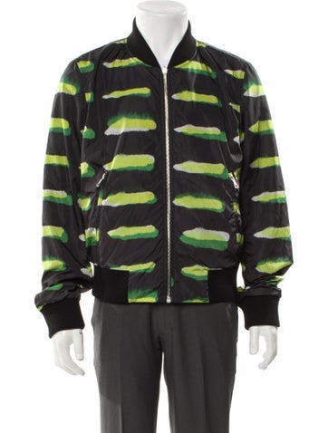 Dries Van Noten x Len Lye Outerwear Striped Bomber Jacket L