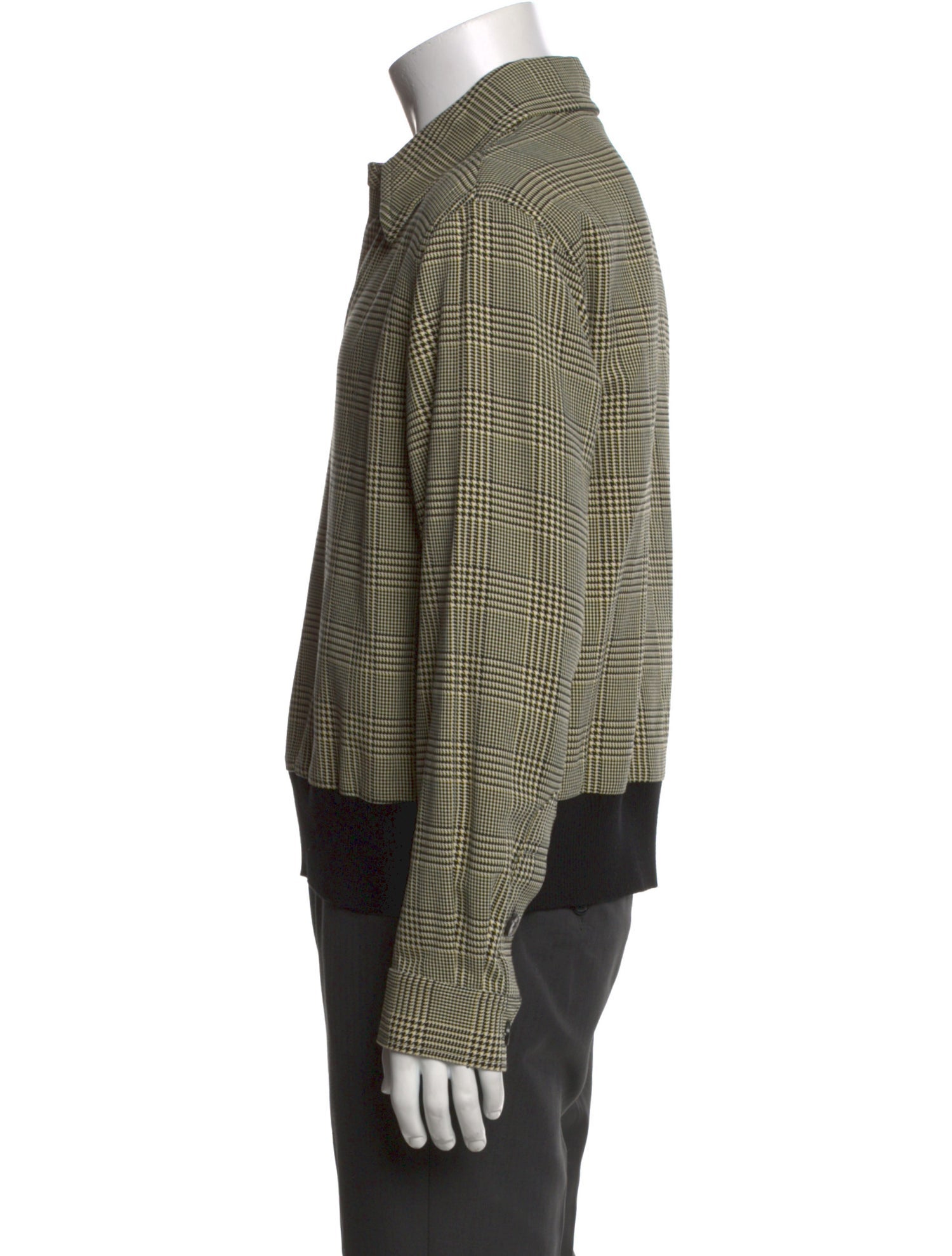 Dries Van Noten Houndstooth Print Collar Polo Shirt