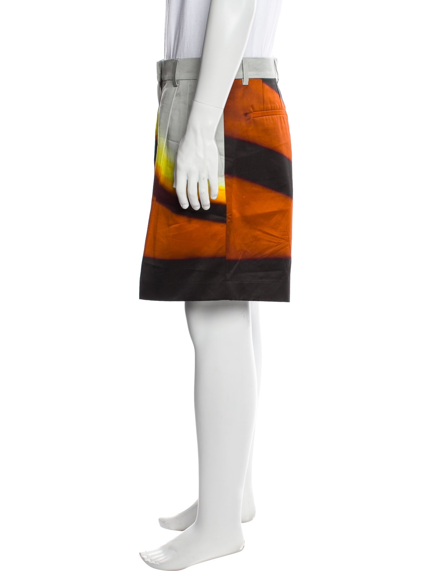 Dries Van Noten x Len Lye Colorblock Pattern Shorts