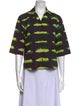 Dries Van Noten x Len Lye Printed Three-Quarter Sleeve Button-Up Top