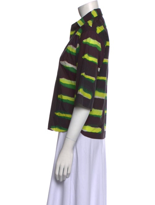 Dries Van Noten x Len Lye Printed Three-Quarter Sleeve Button-Up Top