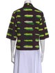 Dries Van Noten x Len Lye Printed Three-Quarter Sleeve Button-Up Top