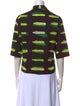 Dries Van Noten x Len Lye Printed Three-Quarter Sleeve Button-Up Top