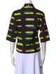 Dries Van Noten x Len Lye Printed Three-Quarter Sleeve Button-Up Top