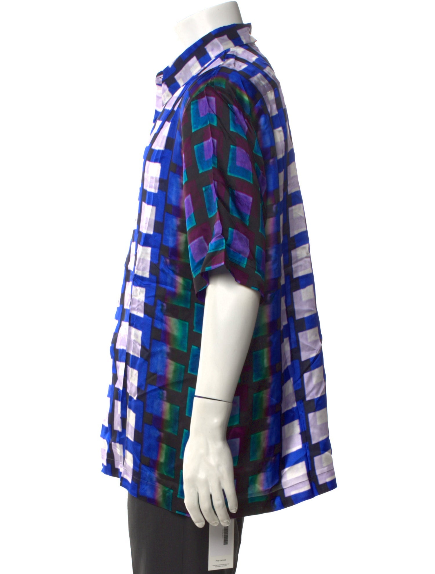 Dries Van Noten x Len Lye Plaid Print Short Sleeve Shirt w/ Tags